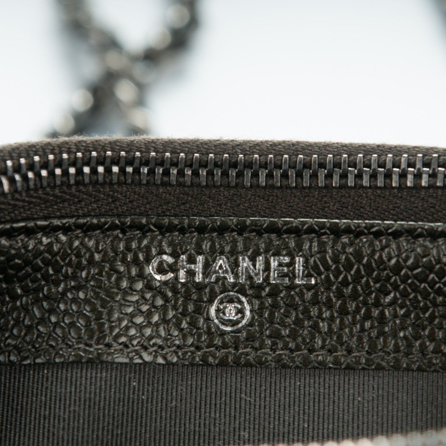 Chanel Caviar Quilted Small Clutch With Chain Dark Charcoal 5 of 7
