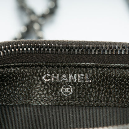 Chanel Caviar Quilted Small Clutch With Chain Dark Charcoal 5 of 7