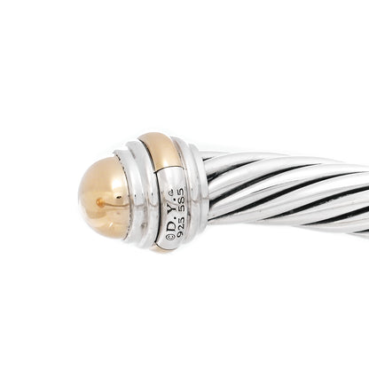 David Yurman Sterling Silver 14K Yellow Gold 7mm Cable Classics Bracelet 4 of 5