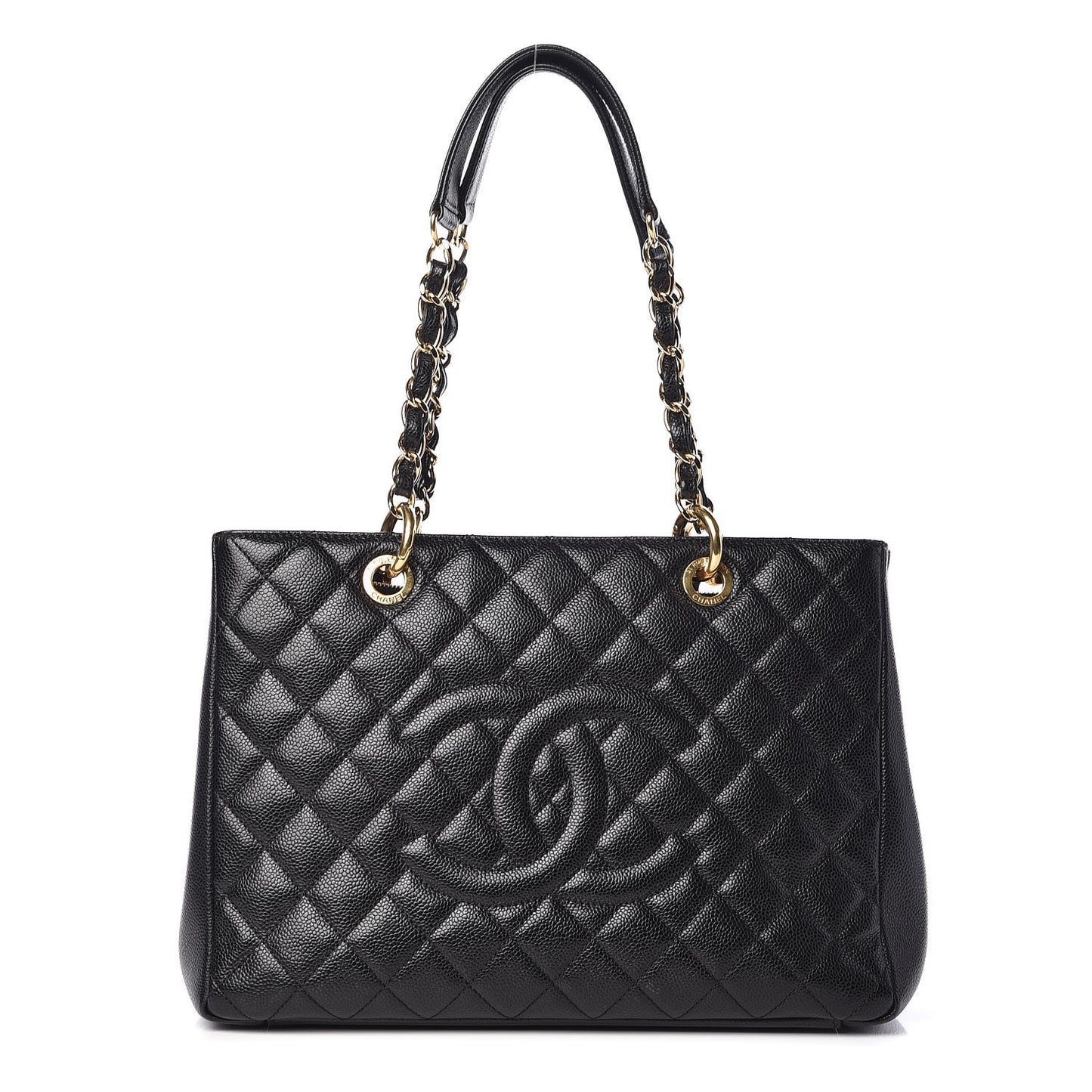 Caviar Quilted Grand Shopping Tote GST Black