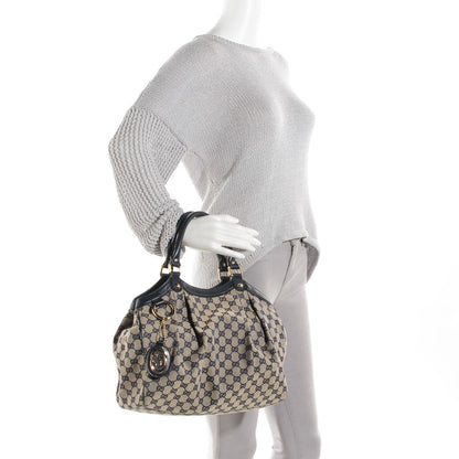 Gucci Monogram Medium Sukey Tote Navy 2 of 7