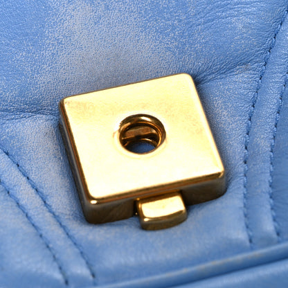 Gucci Calfskin Matelasse Mini GG Marmont Shoulder Bag Clear Sky Blue 13 of 13