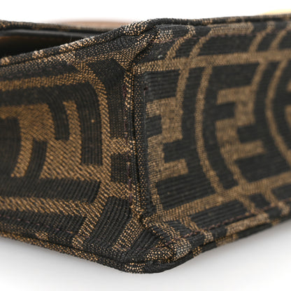 Fendi Fabric Jacquard FF 1974 Wallet On Chain Tobacco Moro 9 of 10