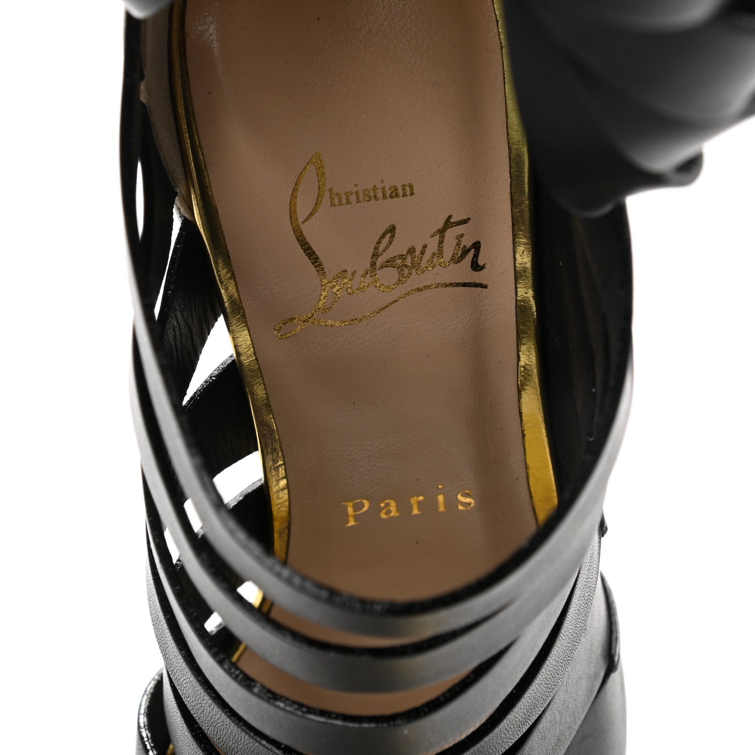 Christian Louboutin Calfskin Decoupata 120 Sandals 35.5 Black White 7 of 8