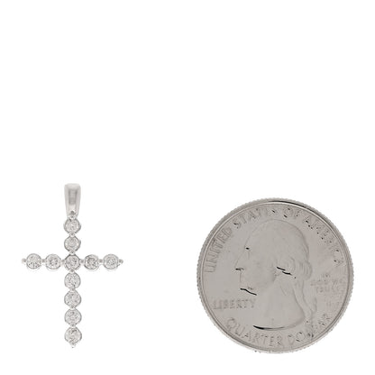 Parker & West by FASHIONPHILE 14K White Gold Diamond .45ctw Cross Pendant 2 of 4