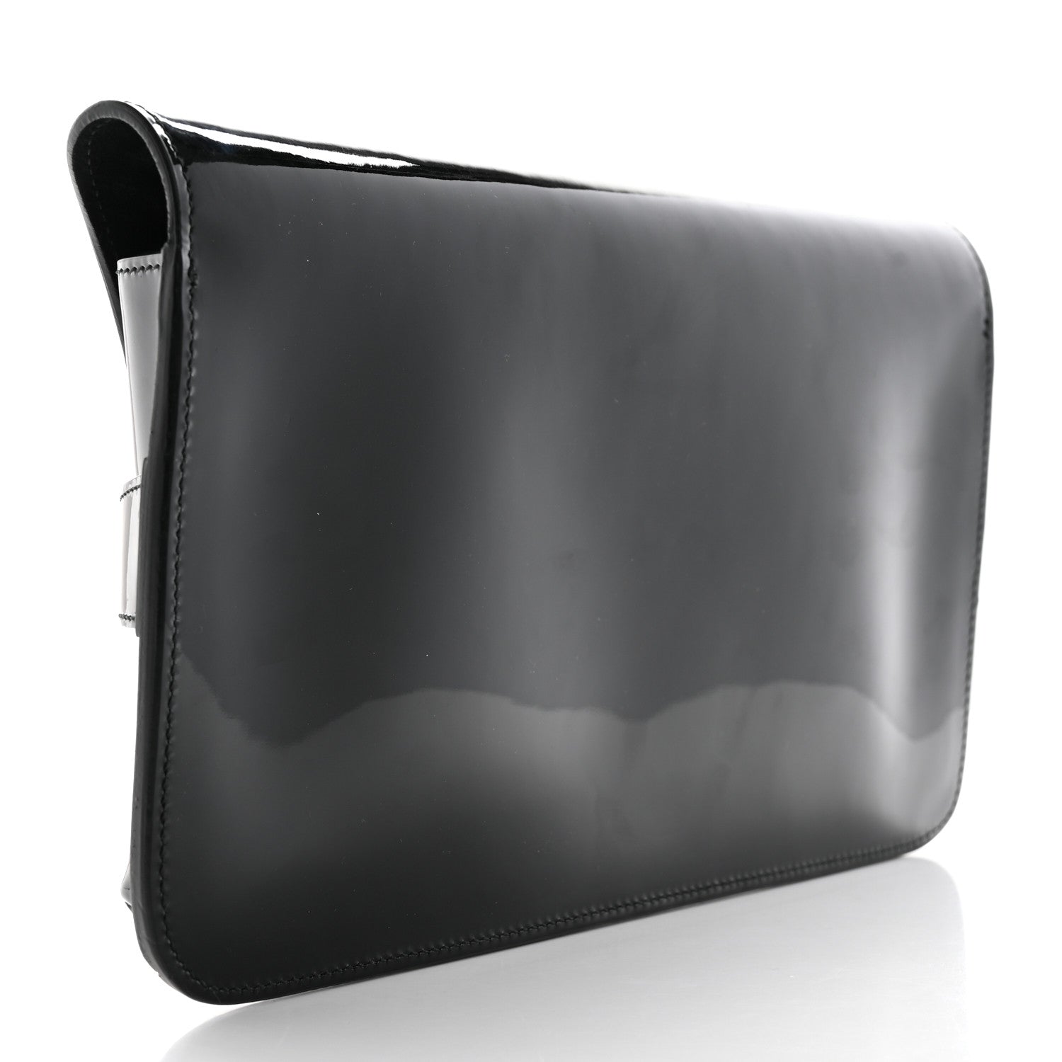 Gucci Patent Large Bright Bit Clutch Black 3 of 11