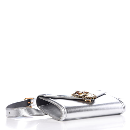 Dolce & Gabbana Metallic Agnello Vitello Devotion Belt Bag Silver 4 of 9