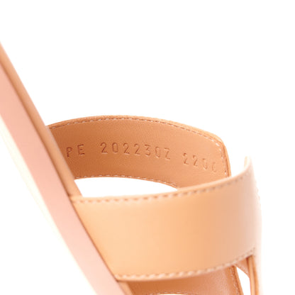 Hermes Box Calfskin Oran Sandals 36.5 Granit Rose 8 of 8