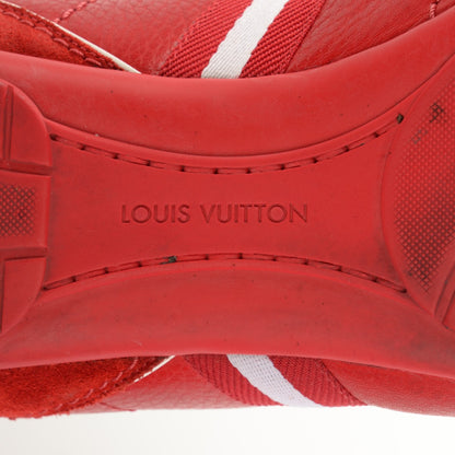 Louis Vuitton Calfskin Suede Sneakers 8 Red 6 of 8