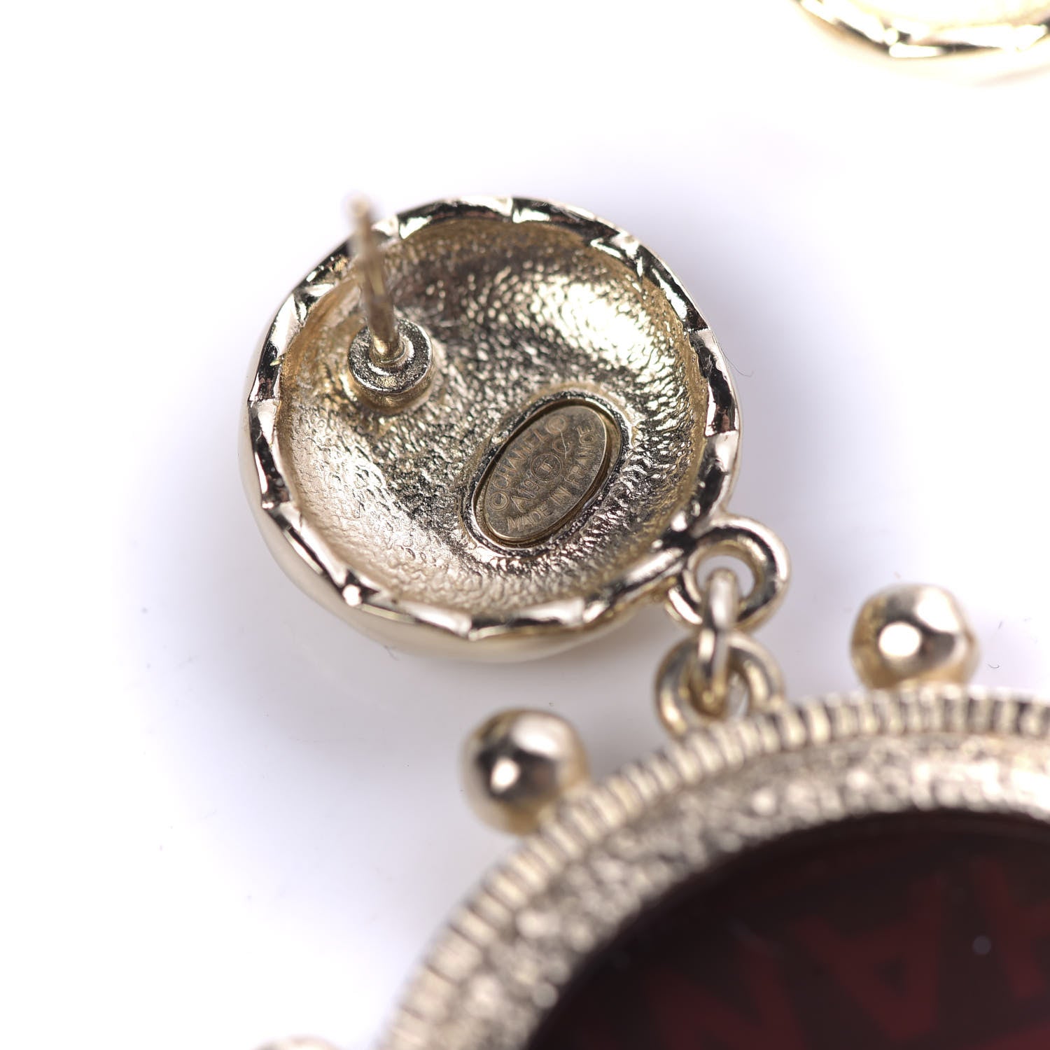 Chanel Quilted CC Nautical Wheel Earrings 6 of 8