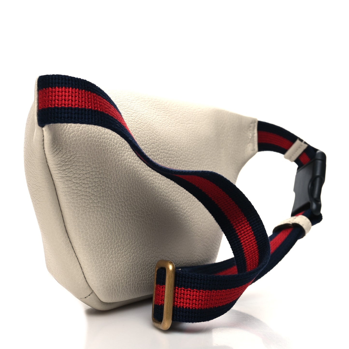 Grained Calfskin Small Logo Belt Bag White