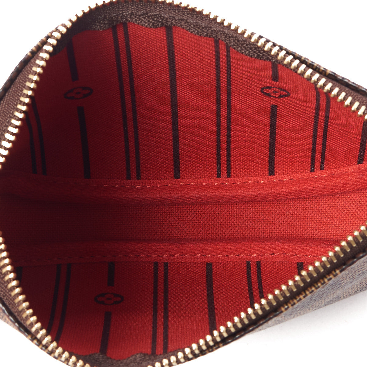 Louis Vuitton Damier Ebene Complice Trunks and Bags Mini Pochette Accessories Red 7 of 8