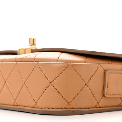 Chanel Calfskin Quilted Multi Pouching Flap And Coin Purse Beige 10 of 13