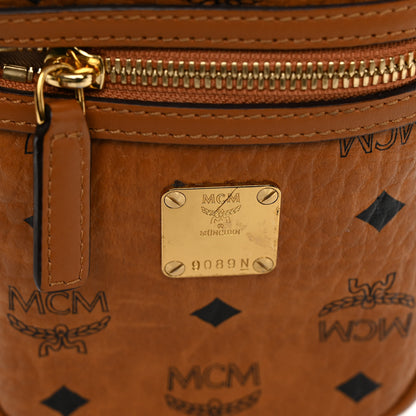 MCM Visetos X-Mini Crossbody Bag Cognac 6 of 9