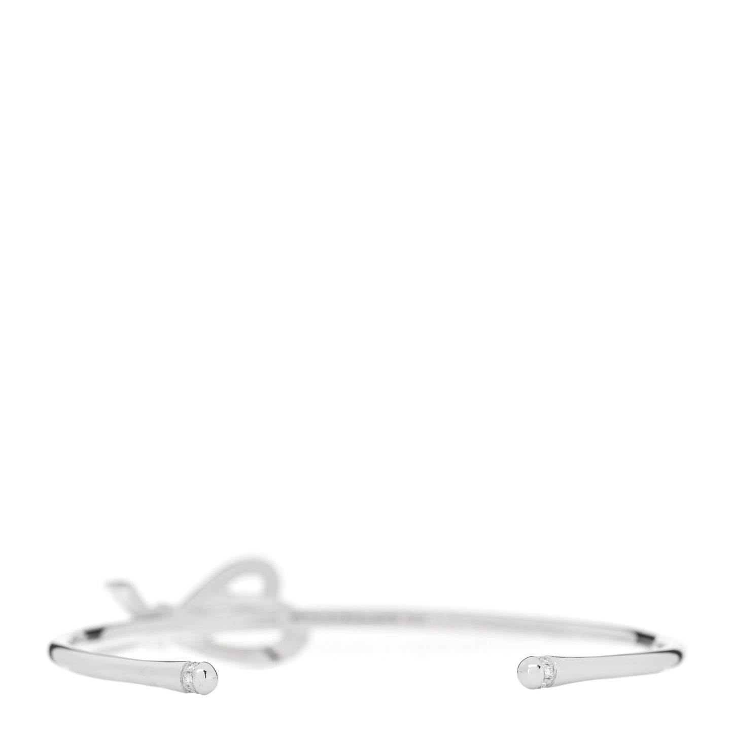 18K White Gold Diamond Bow Cuff Bracelet