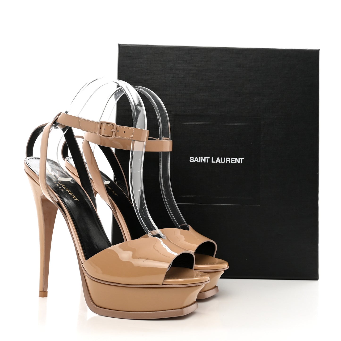 Vitello Vernice Tribute 105 Sandals 39.5 Soft Nude