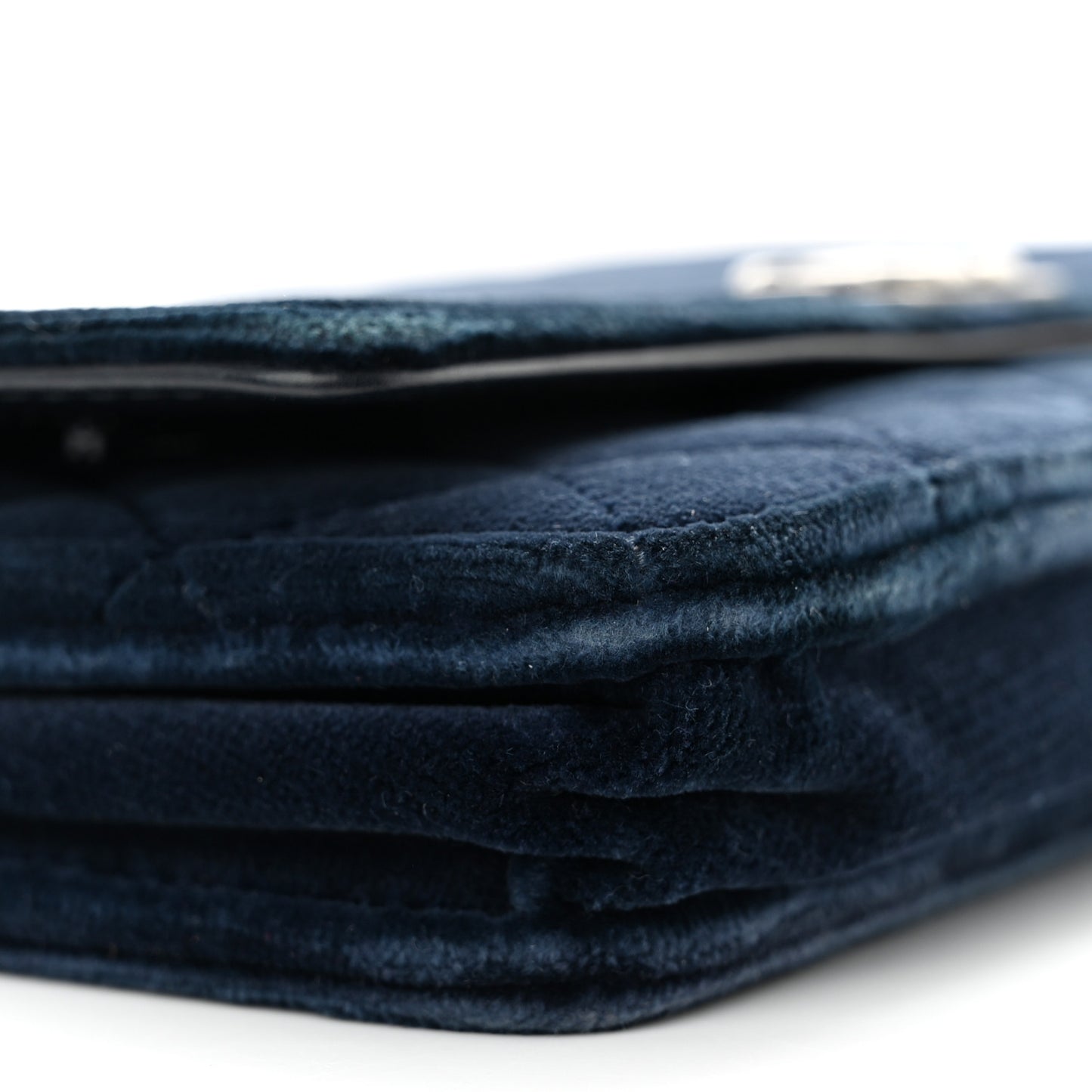 Velvet Quilted Boy Wallet On Chain WOC Blue