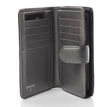 Chanel Caviar Timeless CC Zipped Pocket Wallet Dark Silver 9 of 13