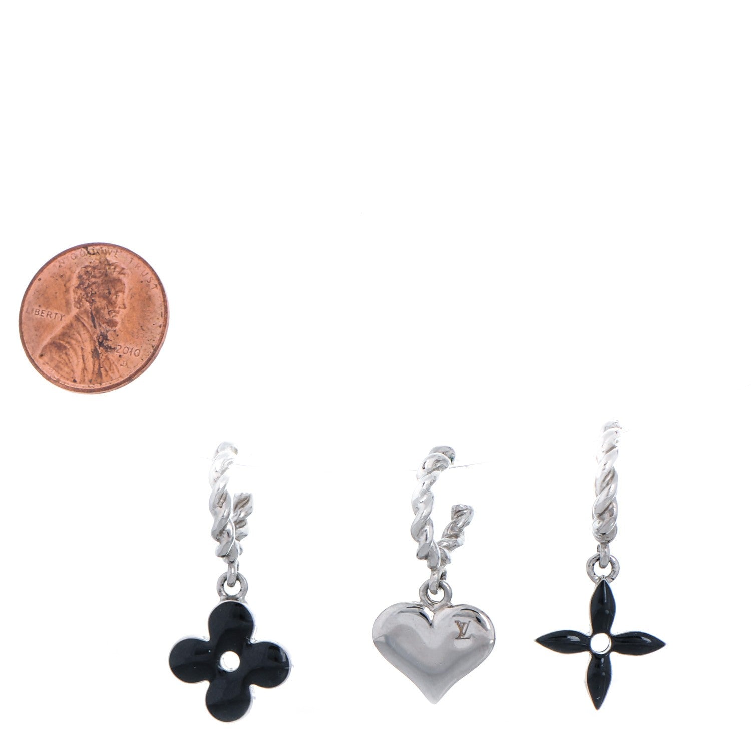 Louis Vuitton Sweet Monogram Earrings Black 2 of 3