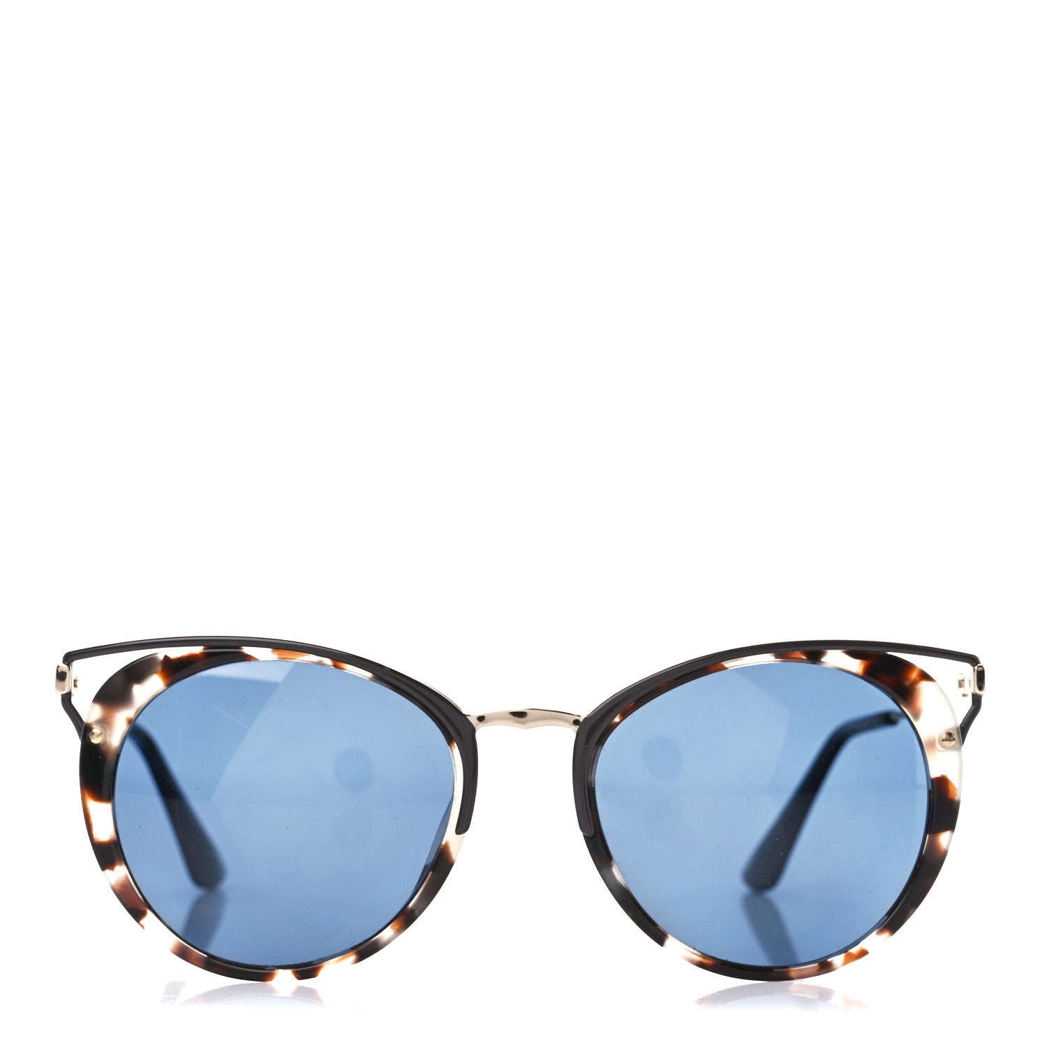 Prada Horn Metal Cinema Sunglasses SPR66T Tortoise 2 of 7
