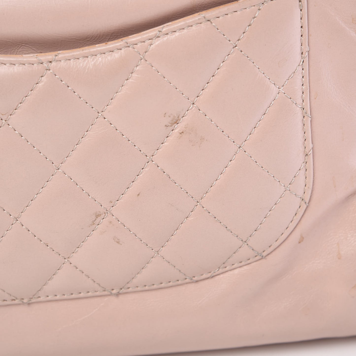 Glazed Calfskin Mini Deauville Tote Light Pink