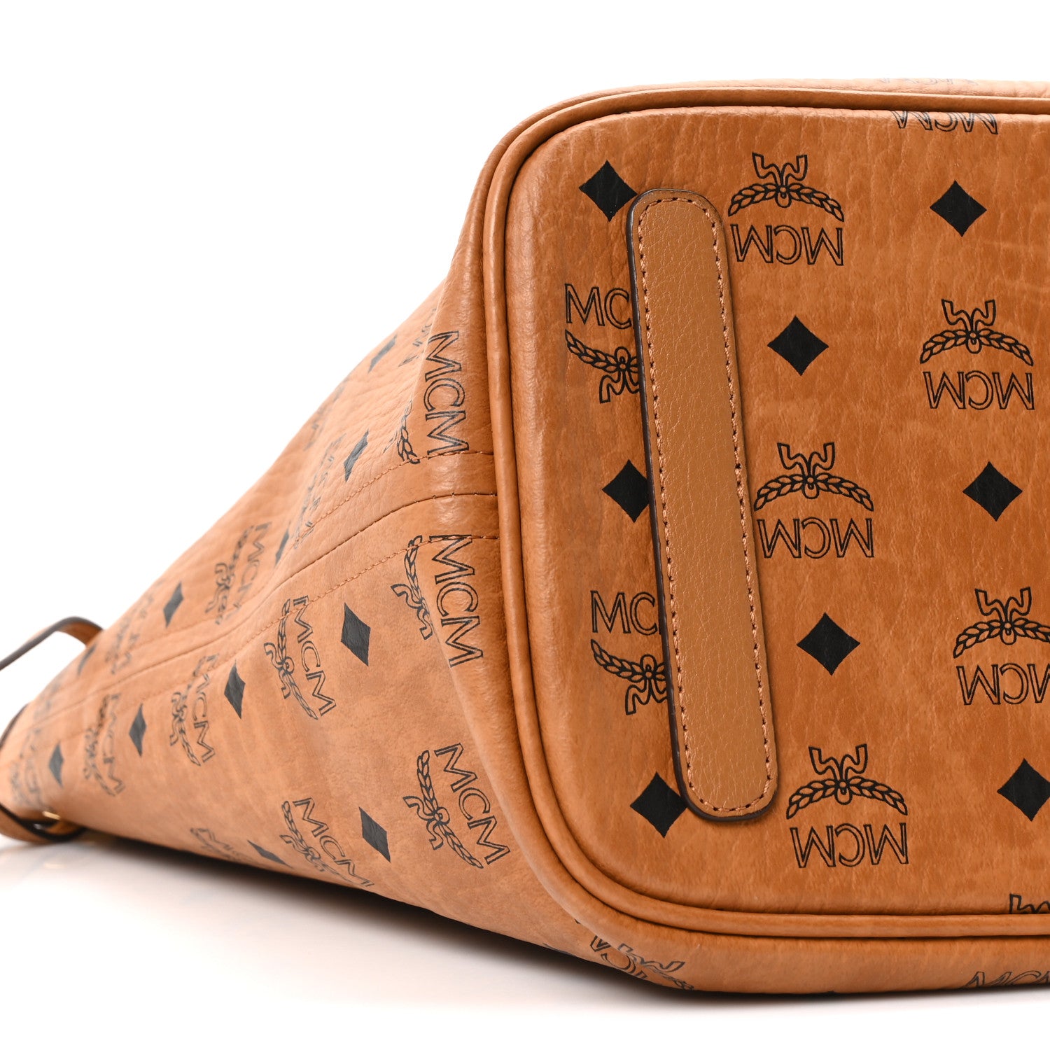 MCM Visetos Medium Liz Reversible Shopper Tote Cognac 13 of 16