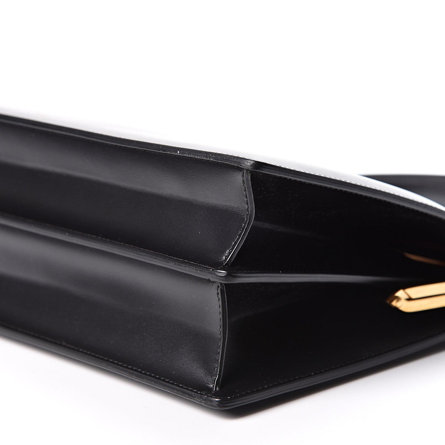 Celine Patina Box Calfskin Medium Clasp Bag Black 9 of 9