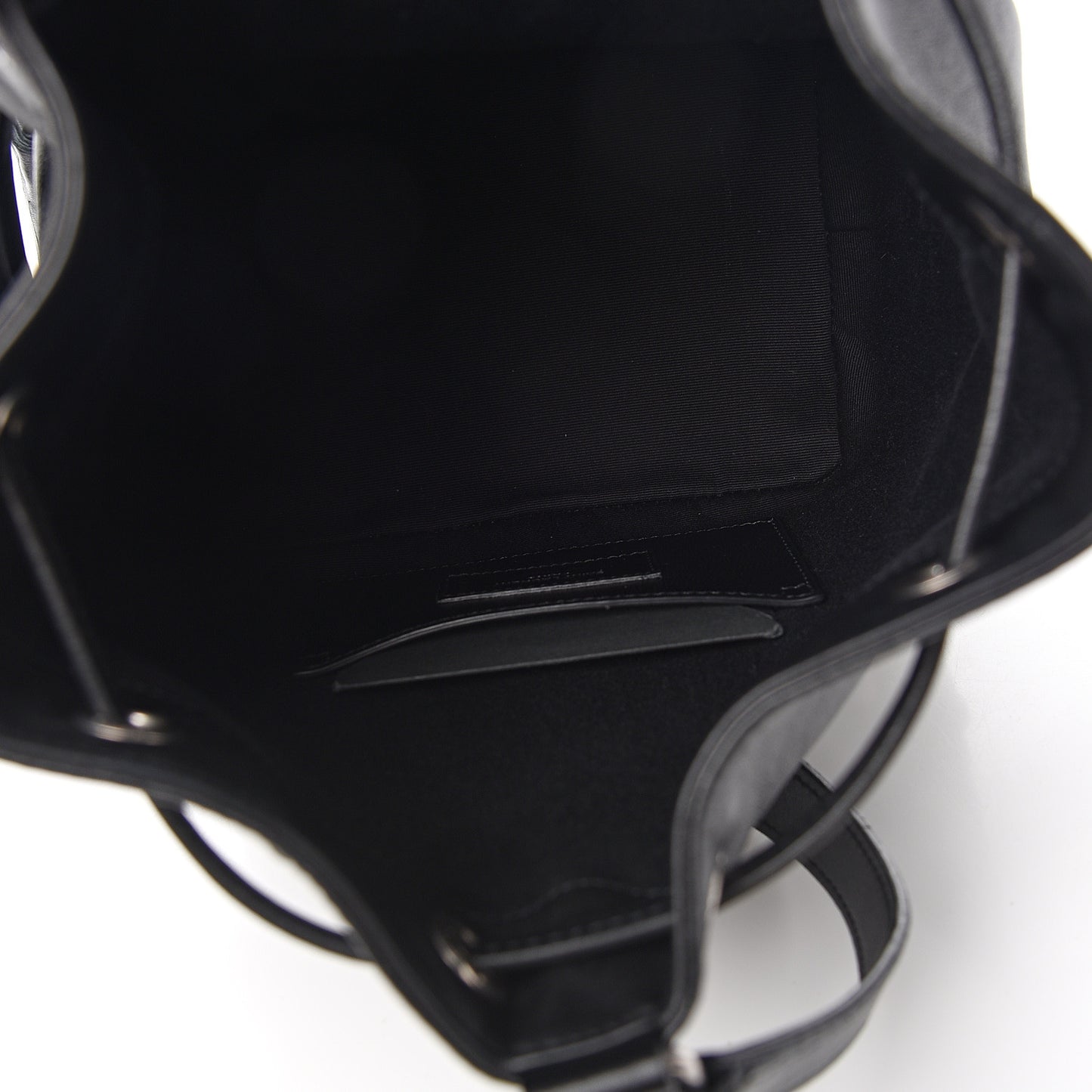 Calfskin Small Y Studs Bucket Bag Black