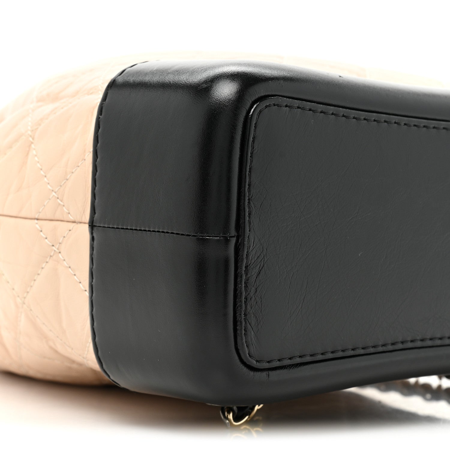 Chanel Aged Calfskin Quilted Small Gabrielle Backpack Beige Black 9 of 11