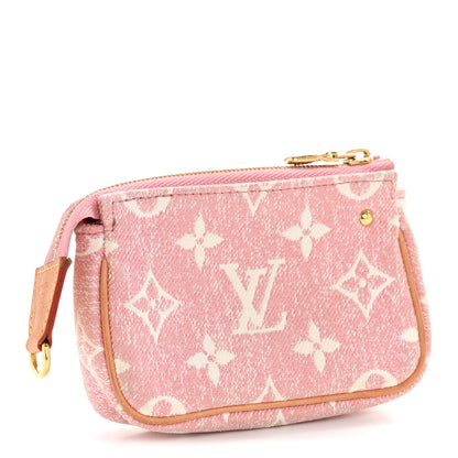 Louis Vuitton Denim Jacquard Monogram Micro Pochette Accessories Rose 3 of 8