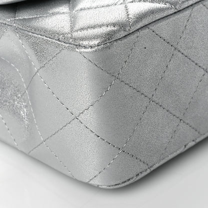 Chanel Metallic Lambskin Quilted Mini Rectangular Flap Silver 9 of 11
