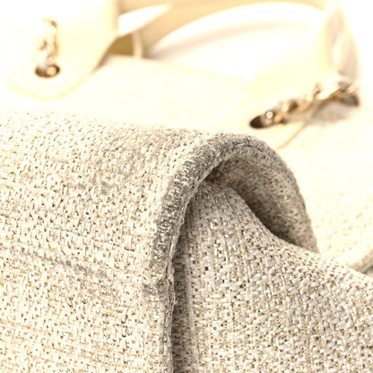 Chanel Lurex Boucle Medium Deauville Tote White 11 of 15