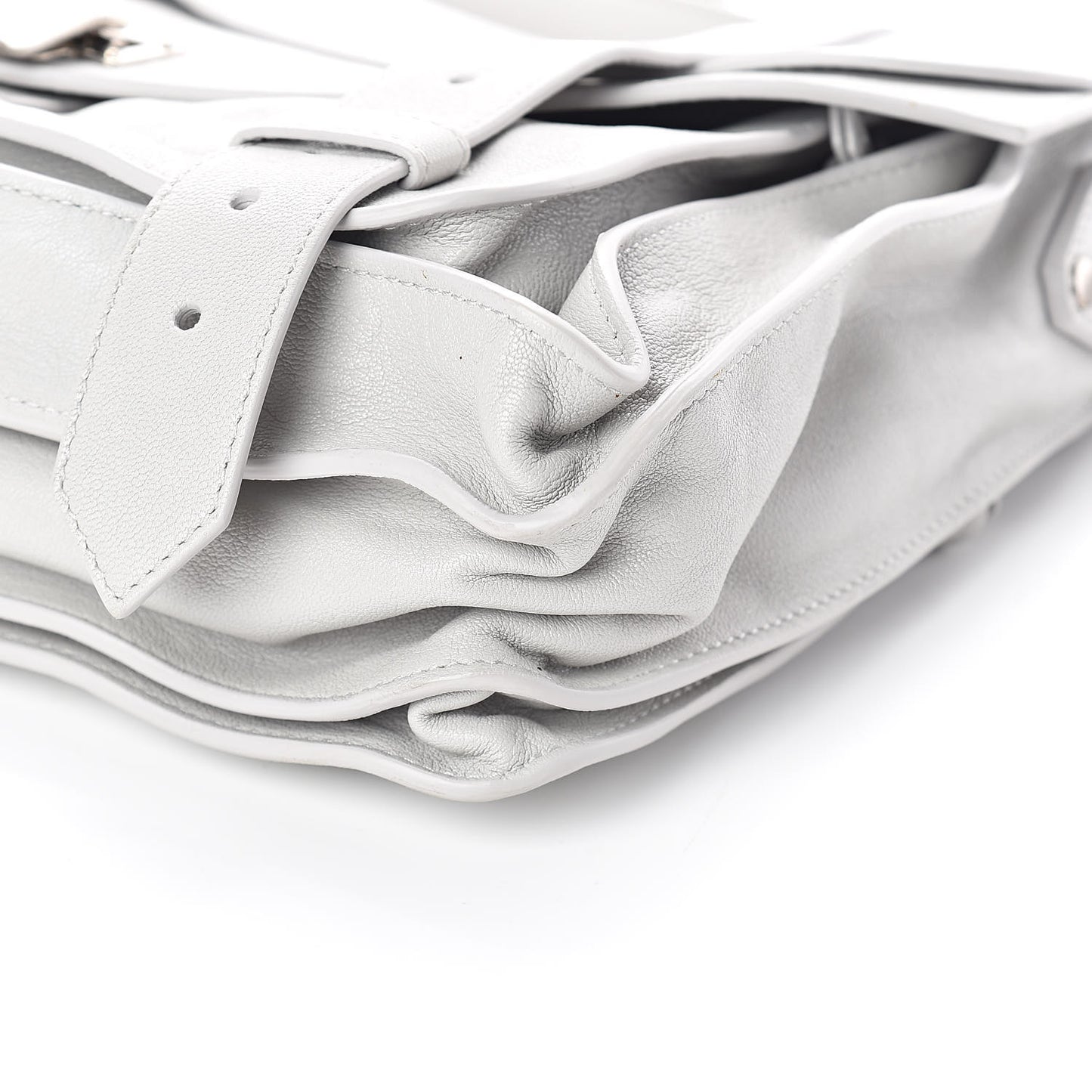 Lambskin Medium PS1 Satchel Pale Steel