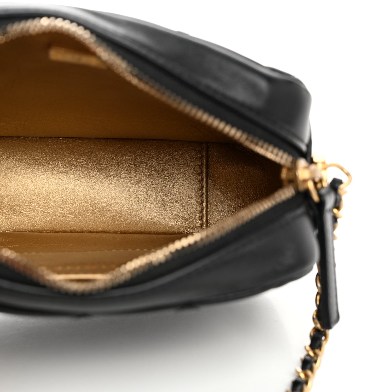 Chanel Lambskin Quilted CC Pearl Crush Camera Case Black 5 of 10
