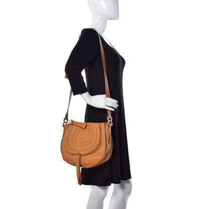 Chloe Calfskin Medium Marcie Round Zip Crossbody Brown Sugar 2 of 9