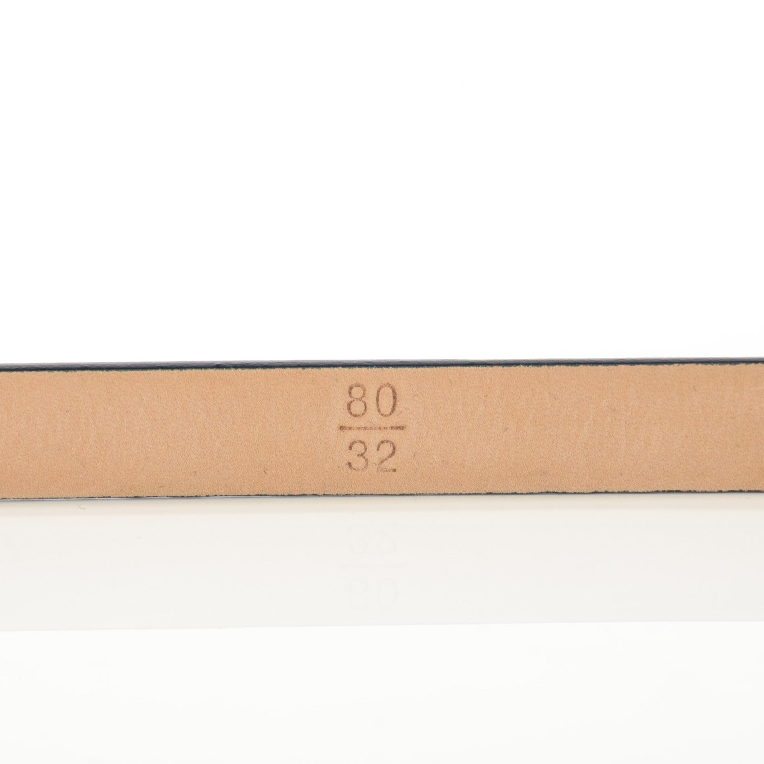 Chanel Leather CC Logo Skinny Belt 80 32 Navy Blue 8 of 12