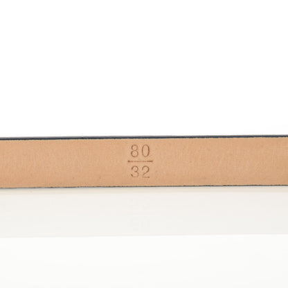 Chanel Leather CC Logo Skinny Belt 80 32 Navy Blue 8 of 12