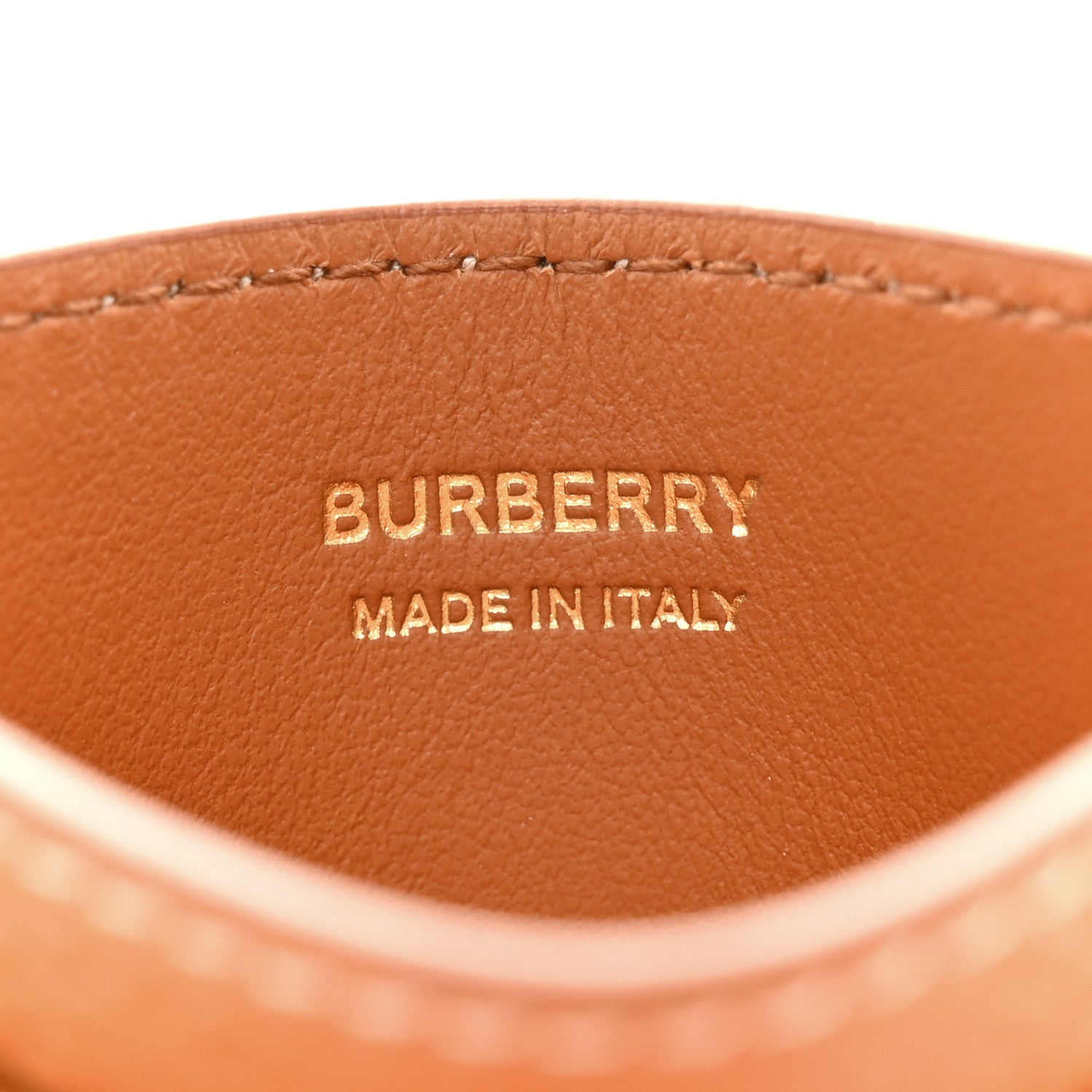 Burberry Grainy Calfskin TB Card Holder Warm Russet Brown 6 of 6