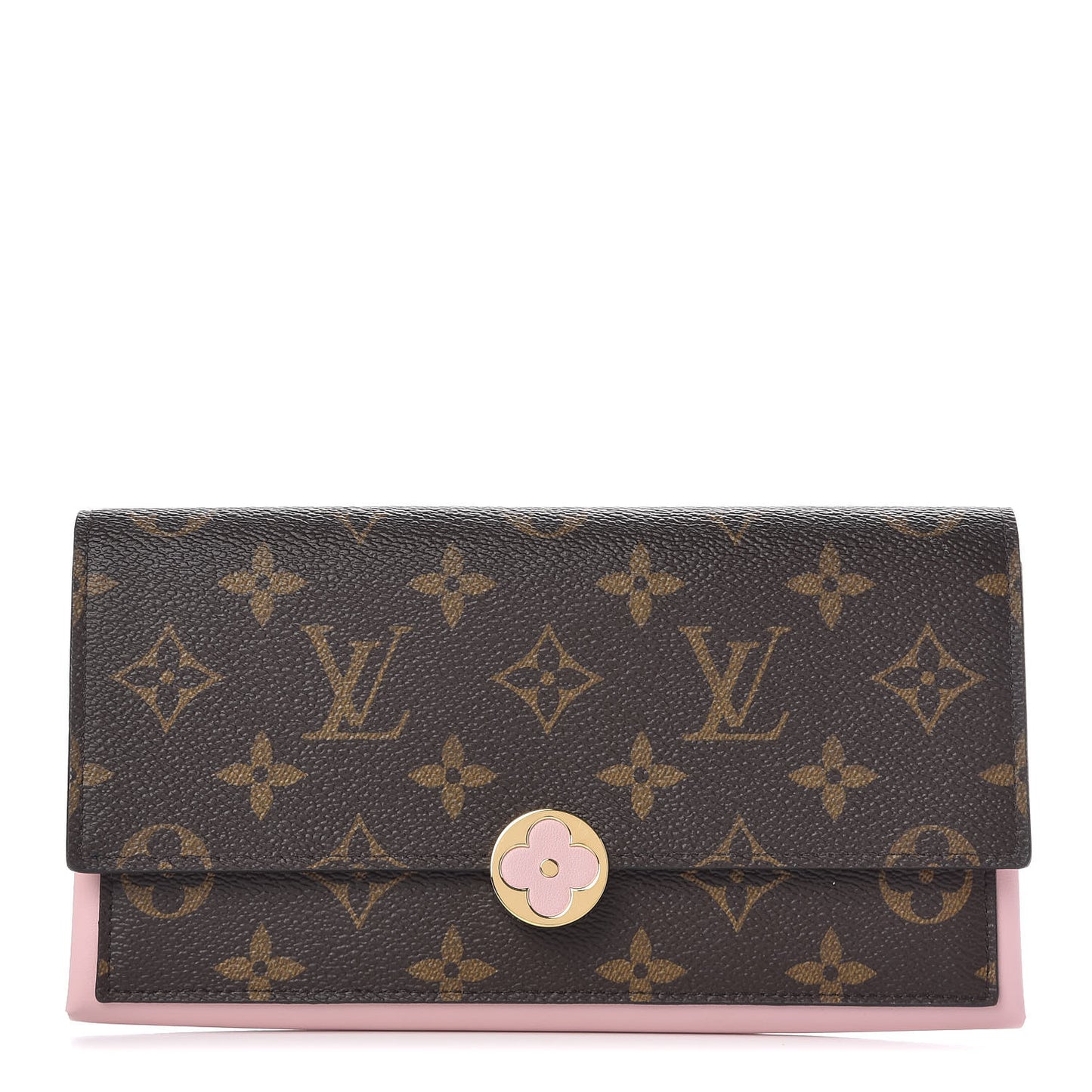 Monogram Flore Wallet Rose Ballerine
