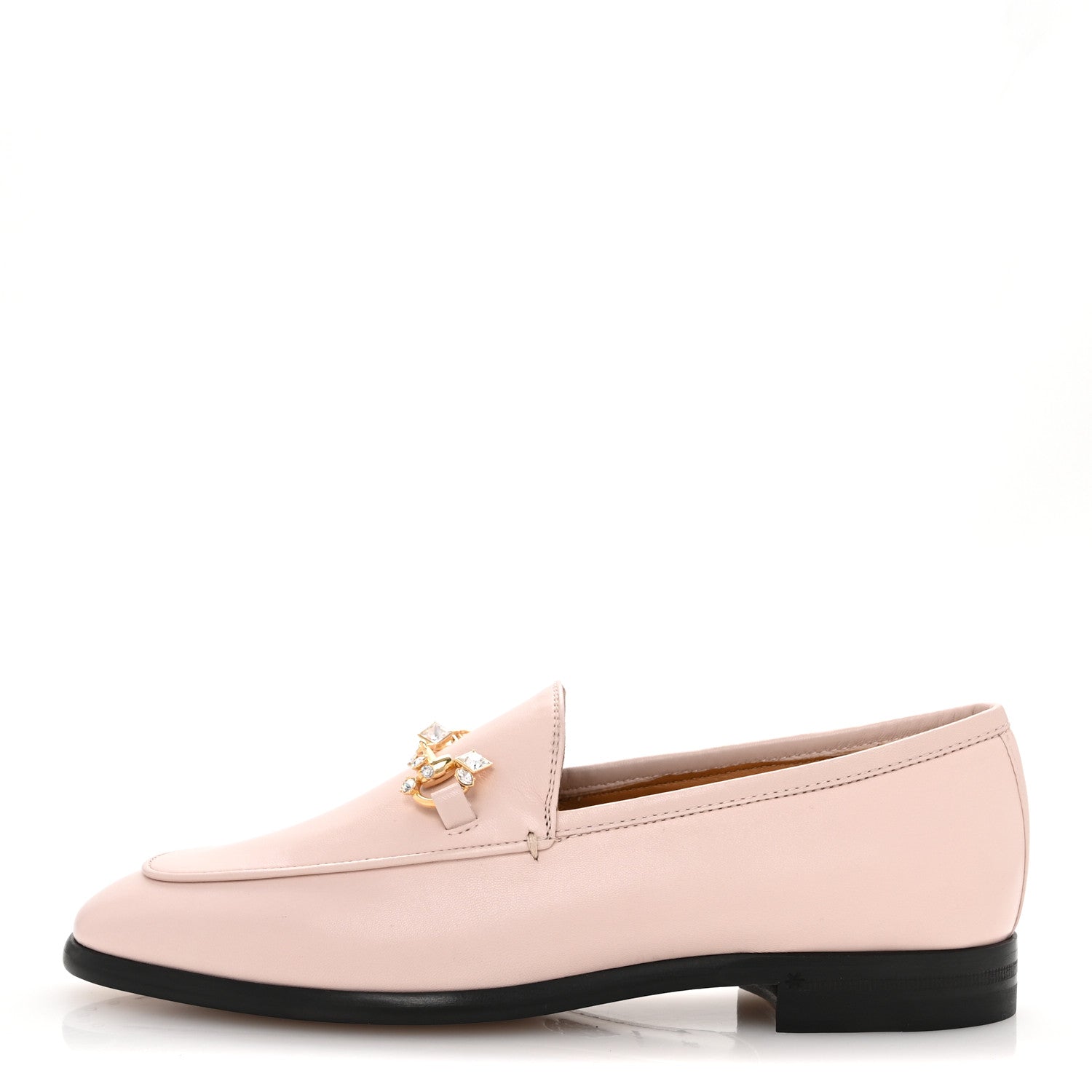 Gucci Malaga Kid Crystal Horsebit Womens Jordaan Loafers 36 Pink Hibiscus 1 of 10