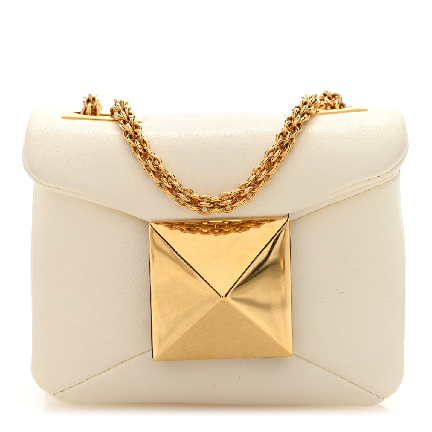 Nappa Micro One Stud Chain Bag Ivory