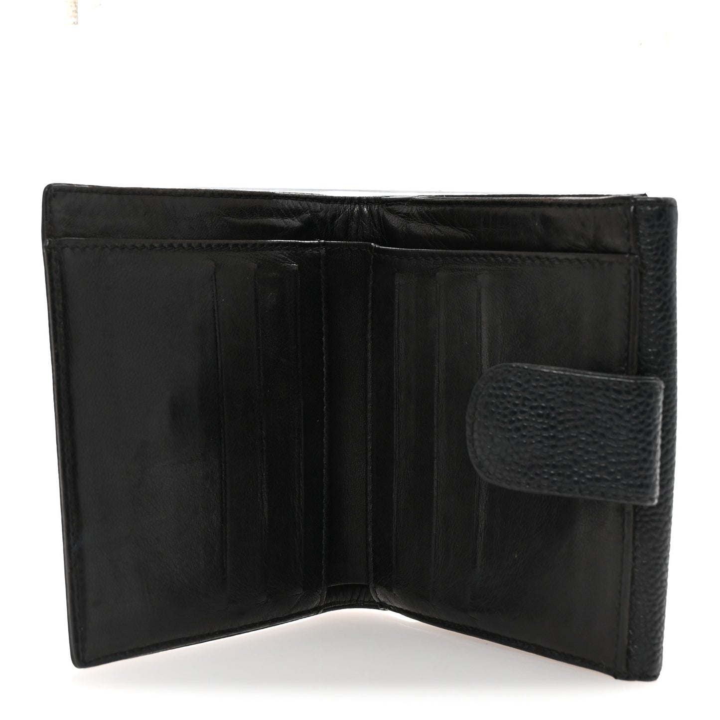 Caviar Timeless CC Compact French Wallet Black