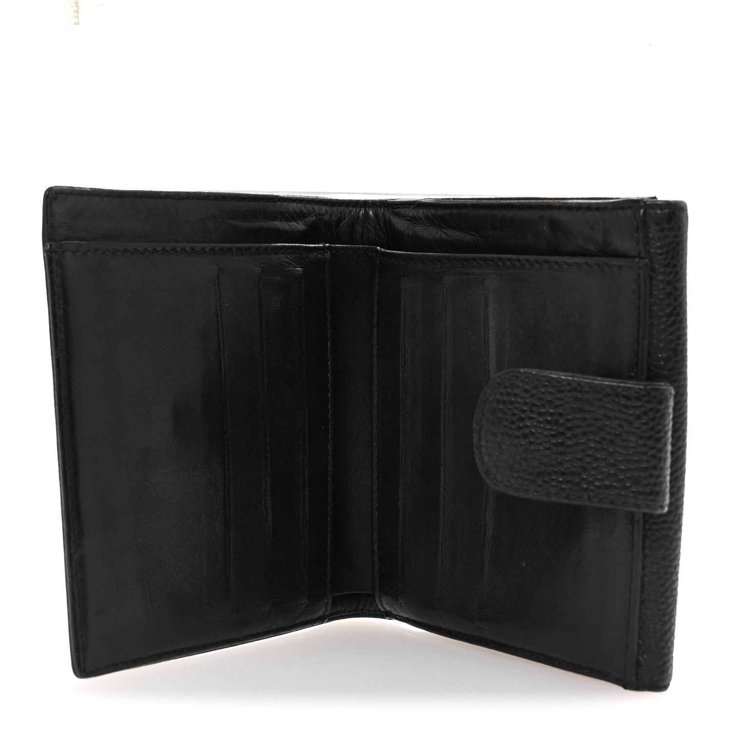 Chanel Caviar Timeless CC Compact French Wallet Black 5 of 8