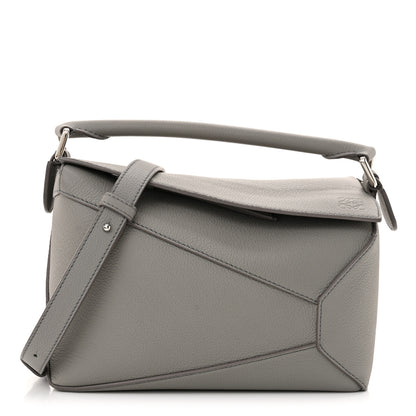 Loewe Soft Grained Calfskin Small Puzzle Edge Bag Pearl Grey 1 of 10