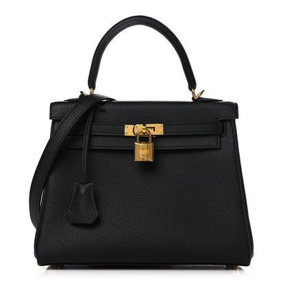 Hermes Togo Kelly Retourne 25 Black 1 of 9