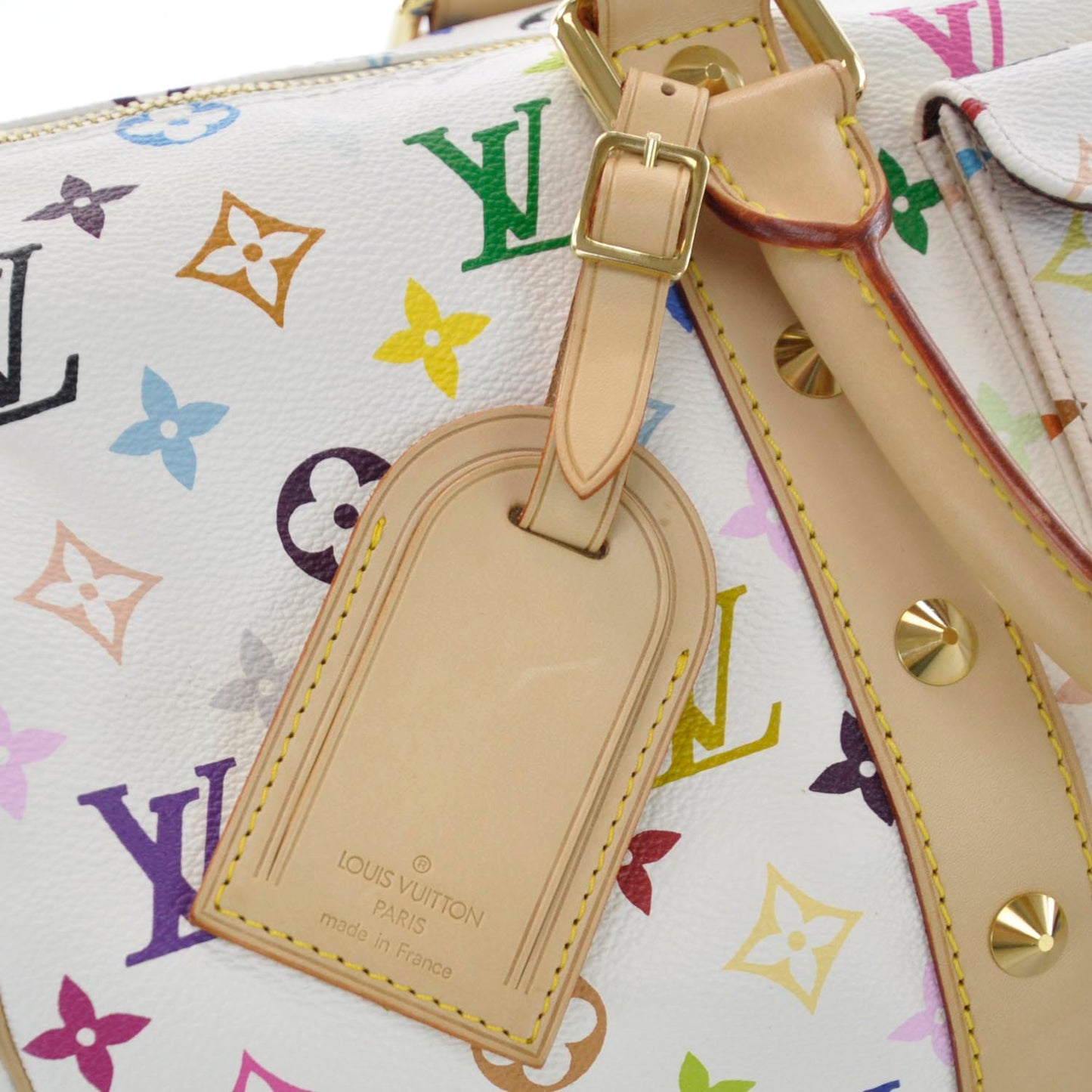 Monogram Multicolor Keepall 45 White