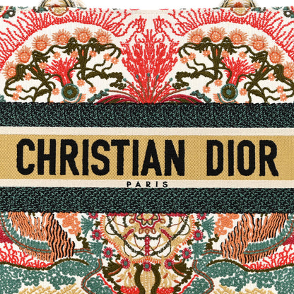 Christian Dior Canvas Embroidered Heart Lights Medium Book Tote Multicolor 8 of 13
