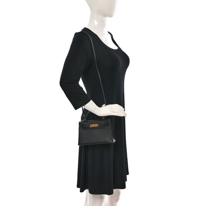 Hermes Epsom Mini Kelly Sellier 20 Black 2 of 10