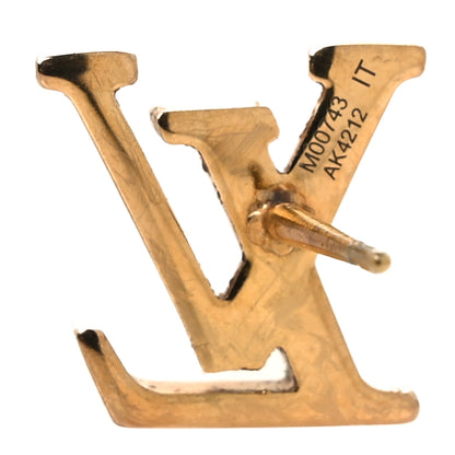 Louis Vuitton Metal LV Iconic Earrings Gold 5 of 5