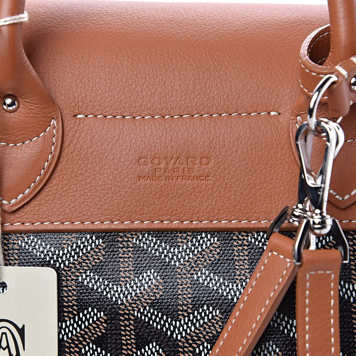 Goyard Goyardine Calfskin Mini Alpin Backpack Black Gold 7 of 9
